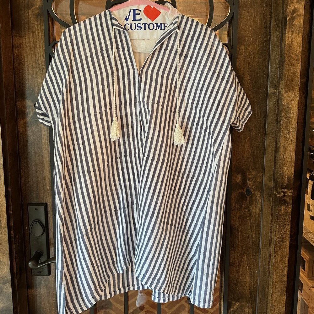 Emerson Fry Coverup/dress/short caftan stripe one size